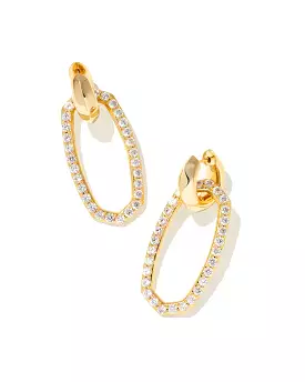 Kendra Scott Danielle Link Earring Gold White Crystal