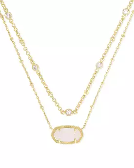 Kendra Scott Elisa Crystal Multi Strand Gold Iridescent Drusy