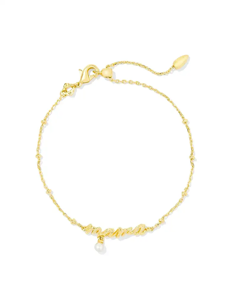 Kendra Scott Mama Script Delicate Chain Bracelet