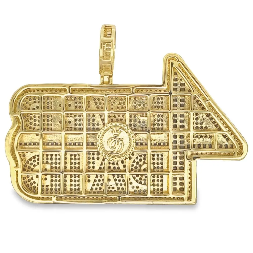 Large 4 Ever Paid VVS CZ Hip Hop Iced Out Pendant