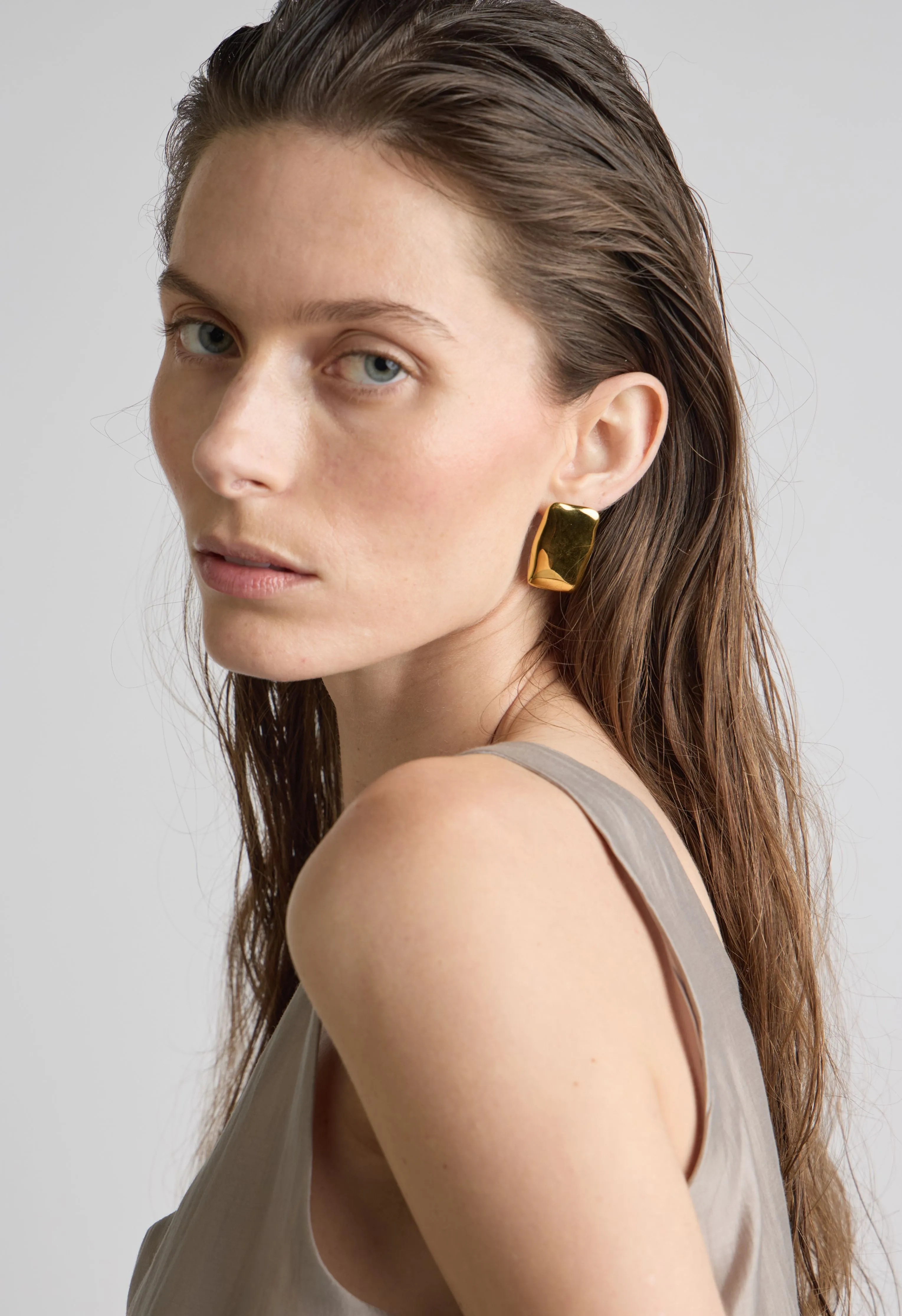 Leilani Gold Rectangle Earrings