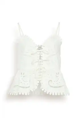 Liat Embroidery Cami Top in White