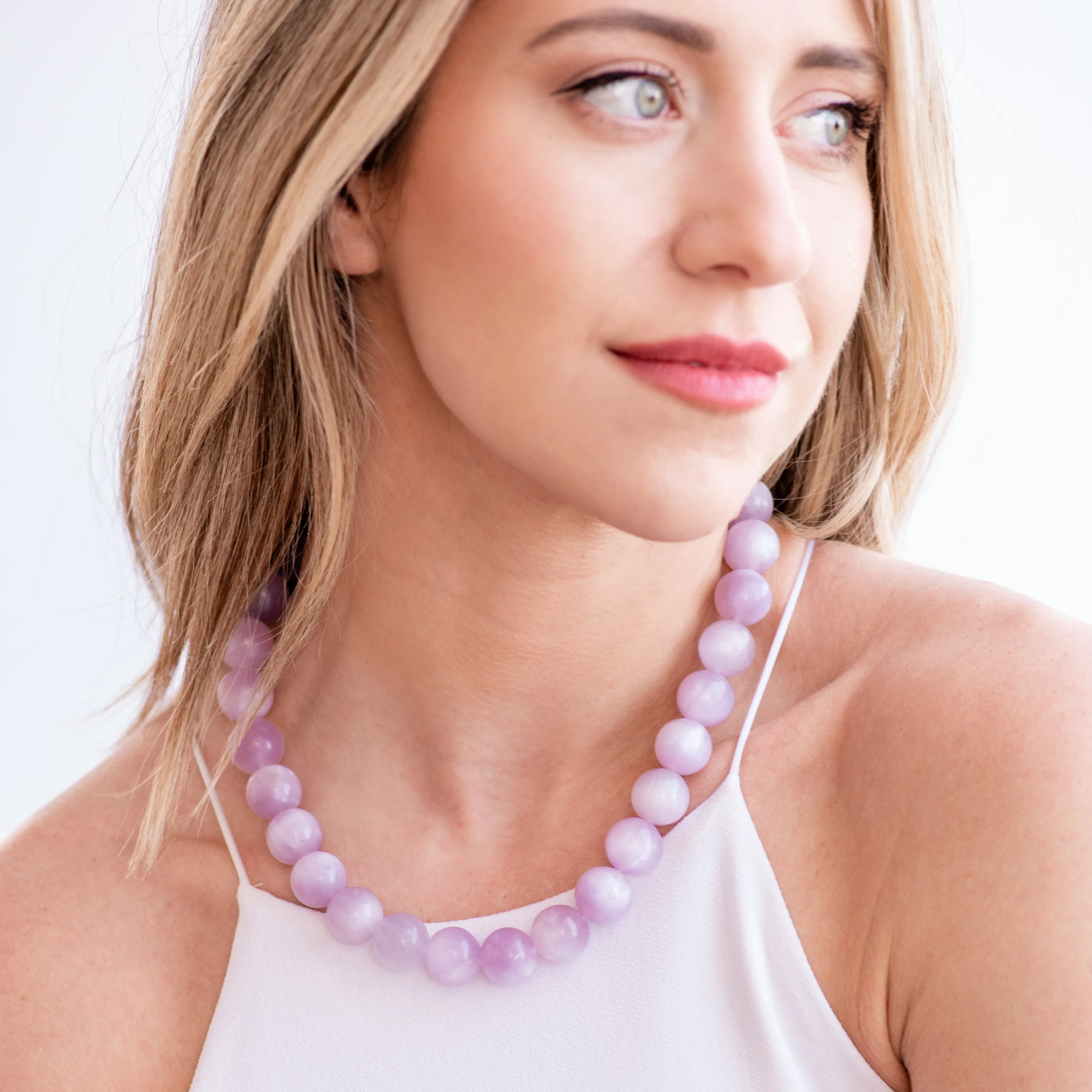 Lilac Moonglow Lucite Marco Necklace