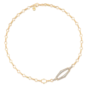 Lucia Outline Gold Necklace