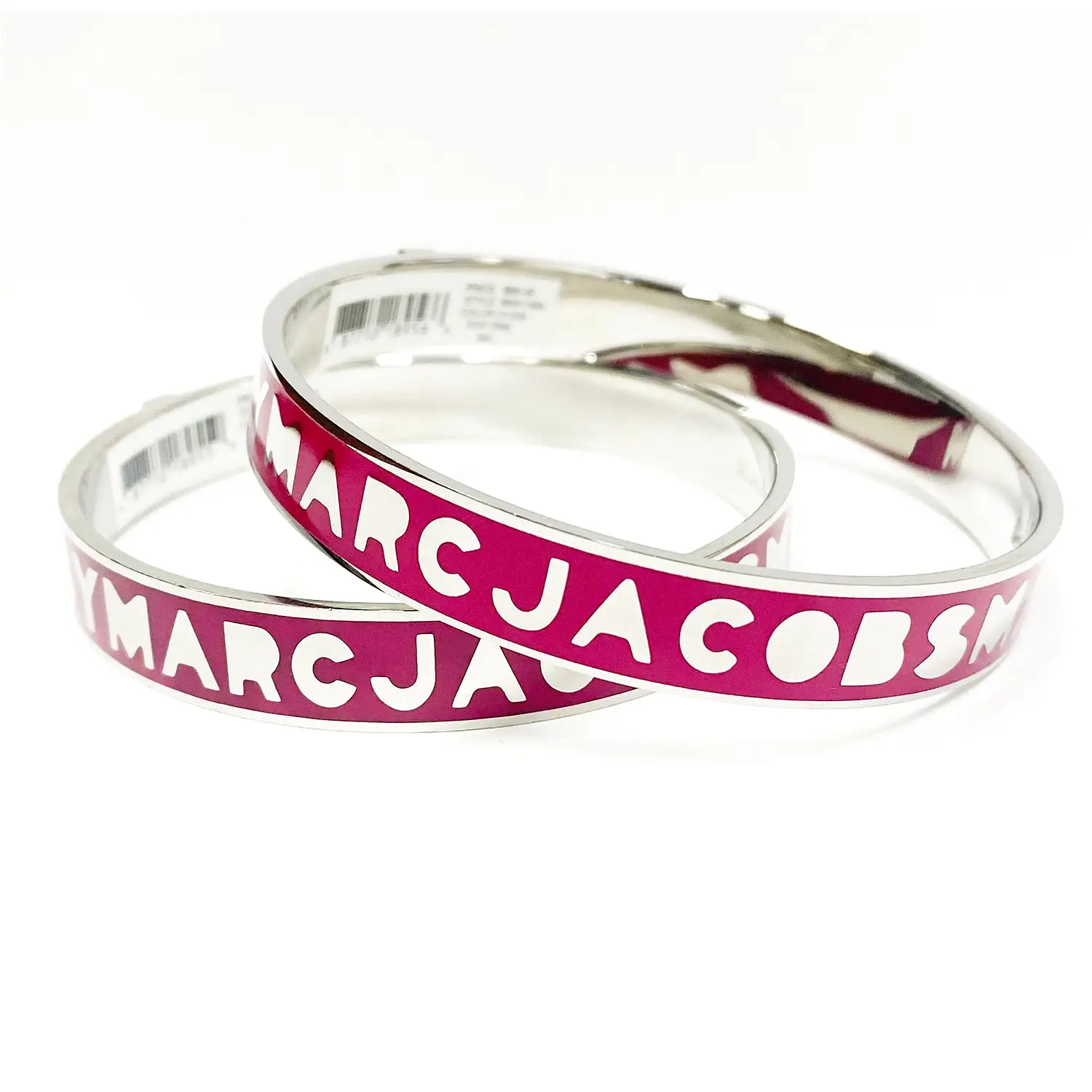 Marc Jacobs Bangle Logo Bracelet Pop Pink/Silver 1PC