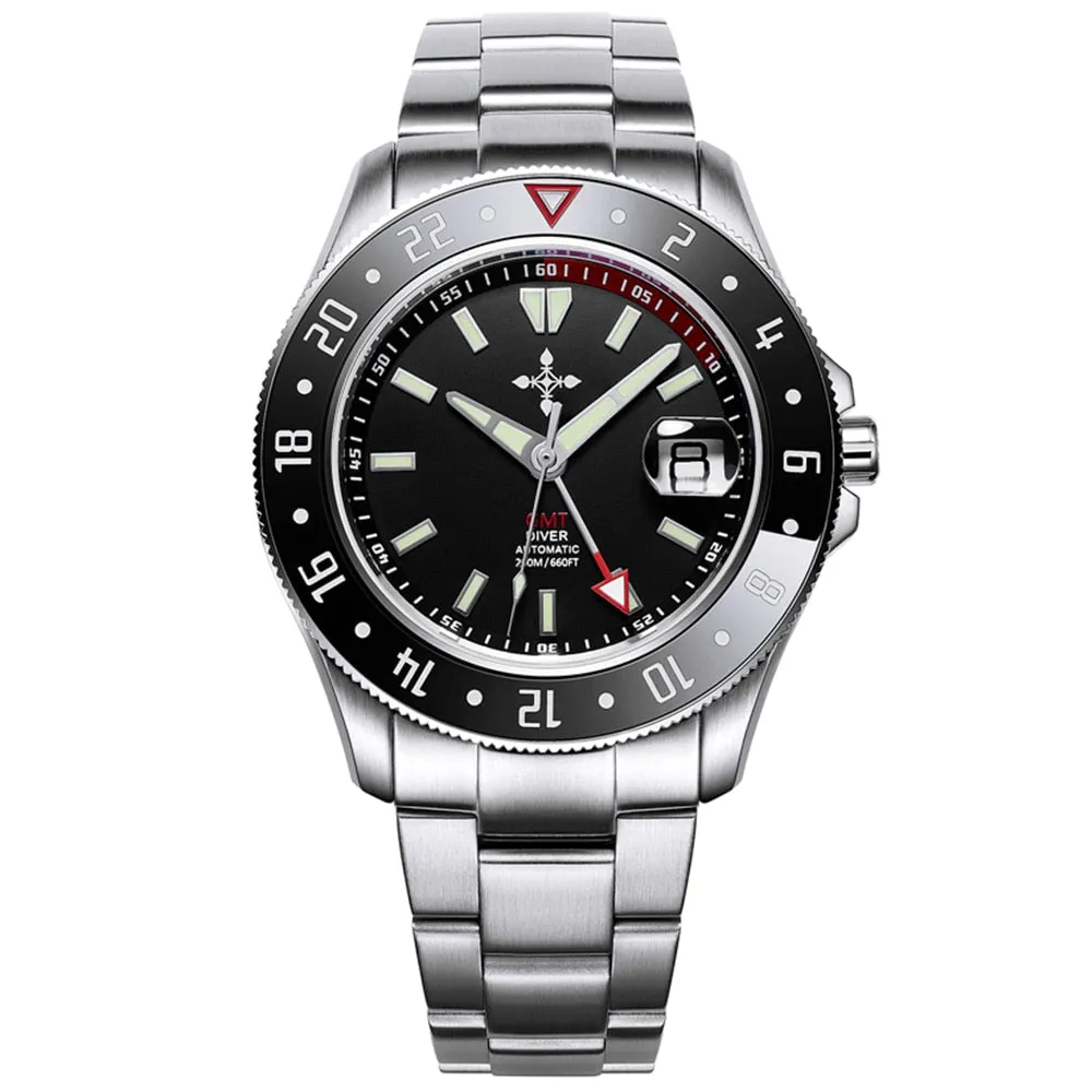 Men's Luxury GMT Sports Multiple Time Zone Automatic Mechanical Watches