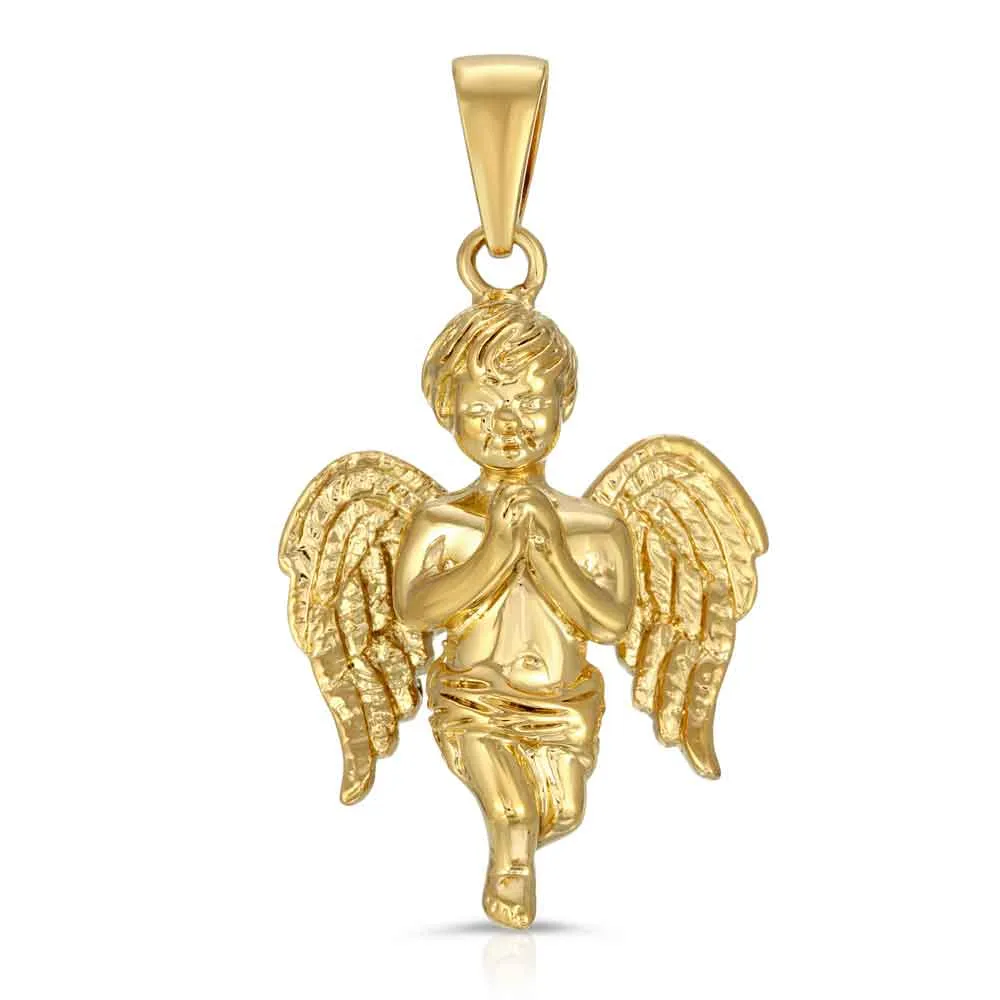 Micro Fallen Angel Necklace Pendant & Franco Chain