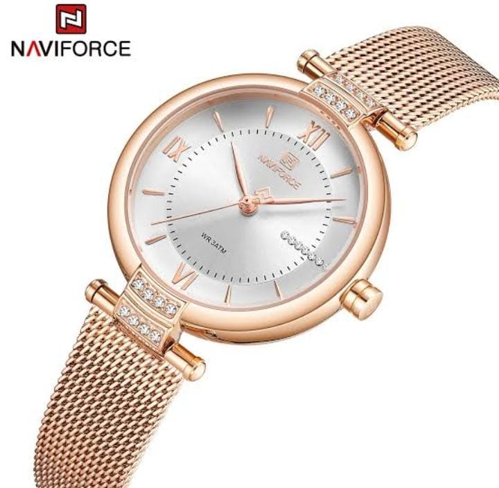 Naviforce Watch Green Face & Blue Face Rose Gold - Lady