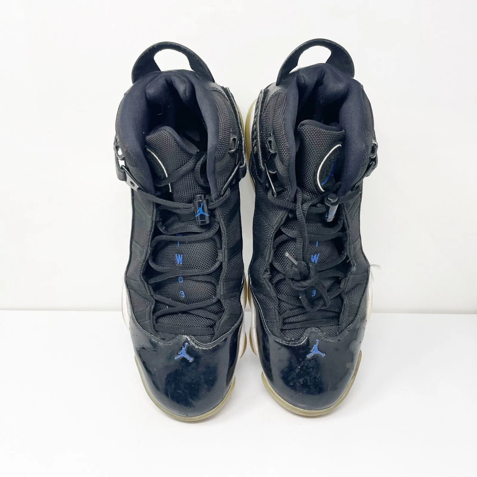 Nike Mens Air Jordan 6 Rings 322992-016 Black Basketball Shoes Sneakers Sz 11.5