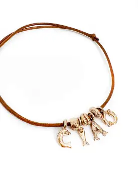 Pesci Che Volano Ciao Bronze Necklace