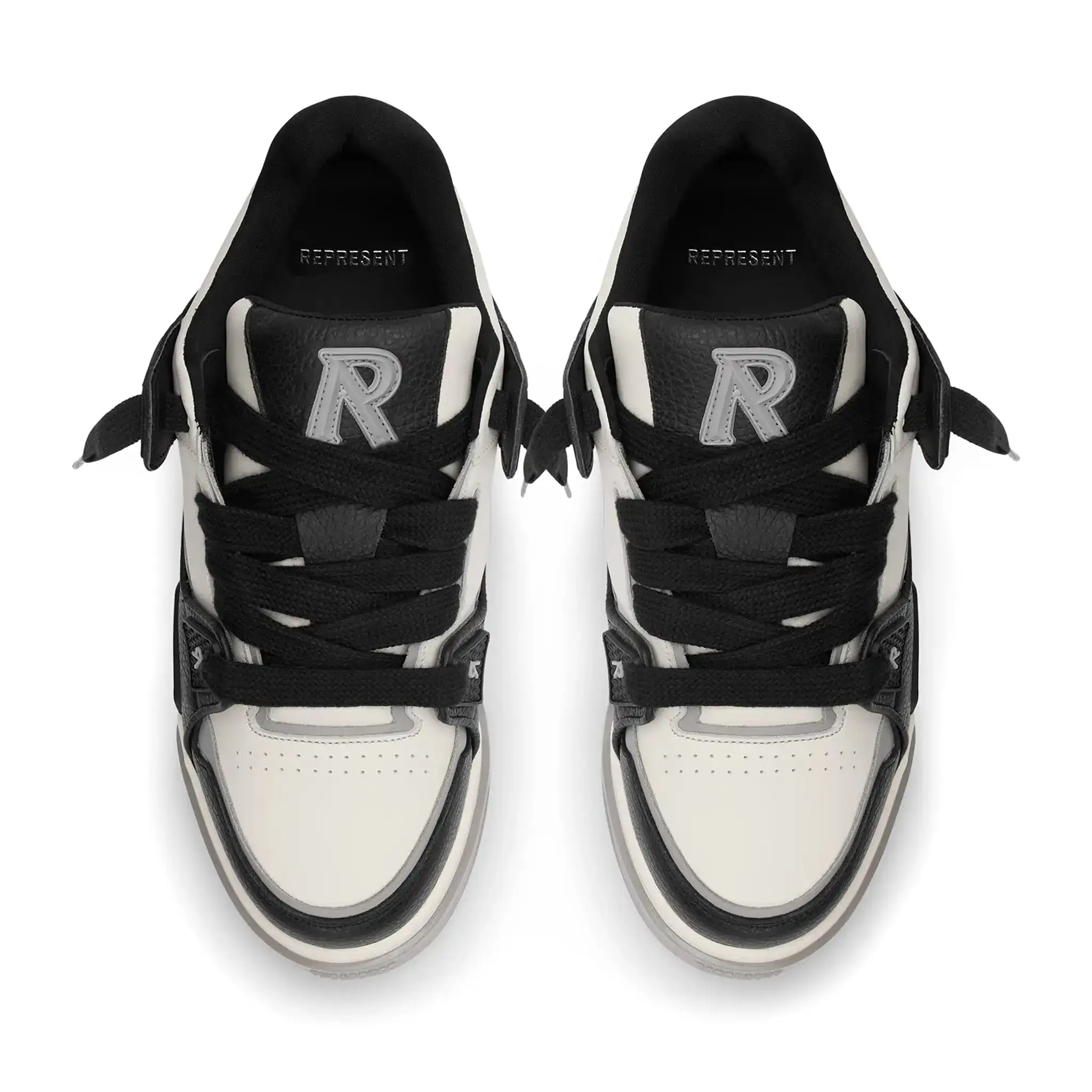 Represent Studio Black Vintage White Sneakers