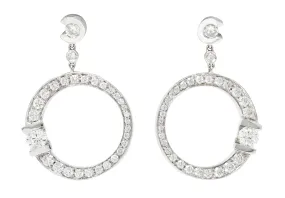 Roberto Coin 1.69 CTW Diamond 18 Karat White Gold Cento Drop Earrings