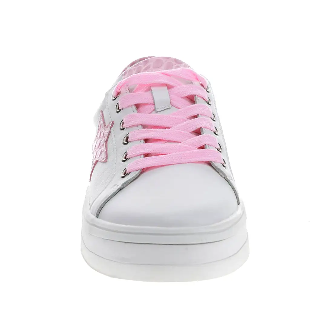 Savis - White/Pink Croc