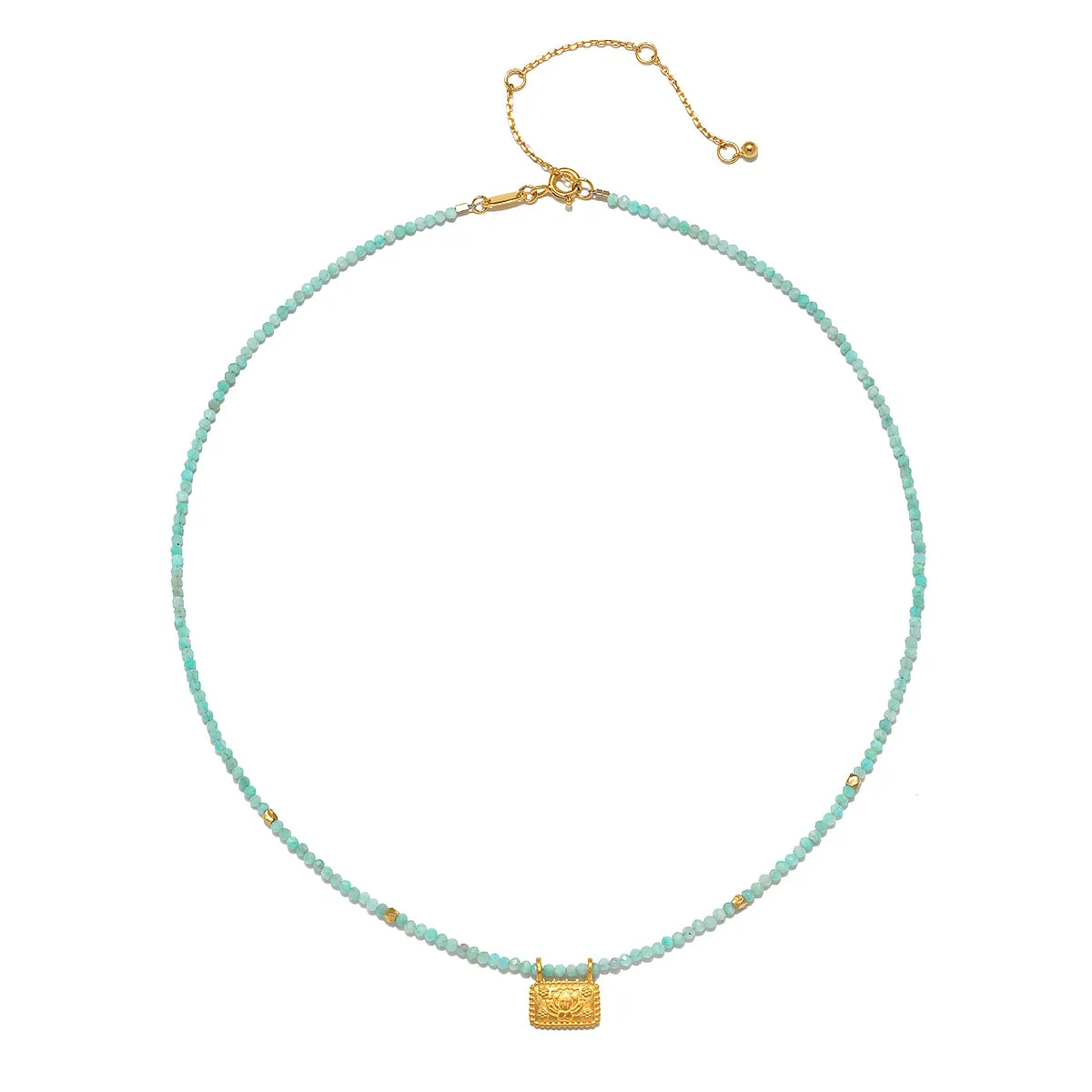 Serene Journey Lotus Amazonite Necklace