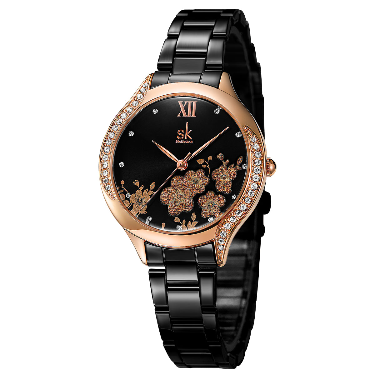 SK Floral Dial - Lady Silver Watch