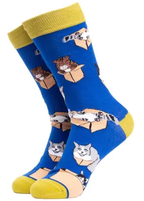 Soctopus Purrrfect Fit Cat Socks Blue