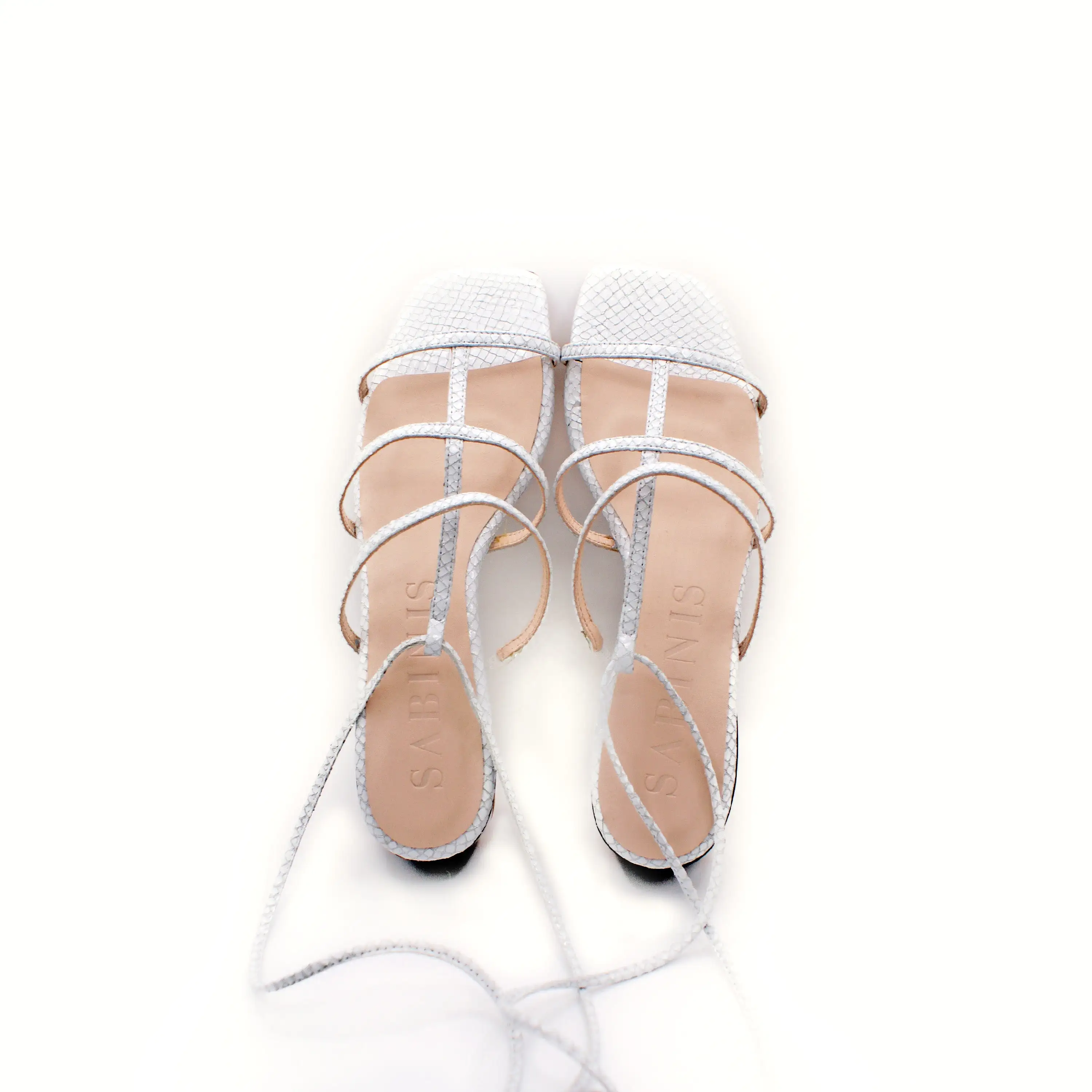 Straps Sandal Sabinis - Eternal White Python