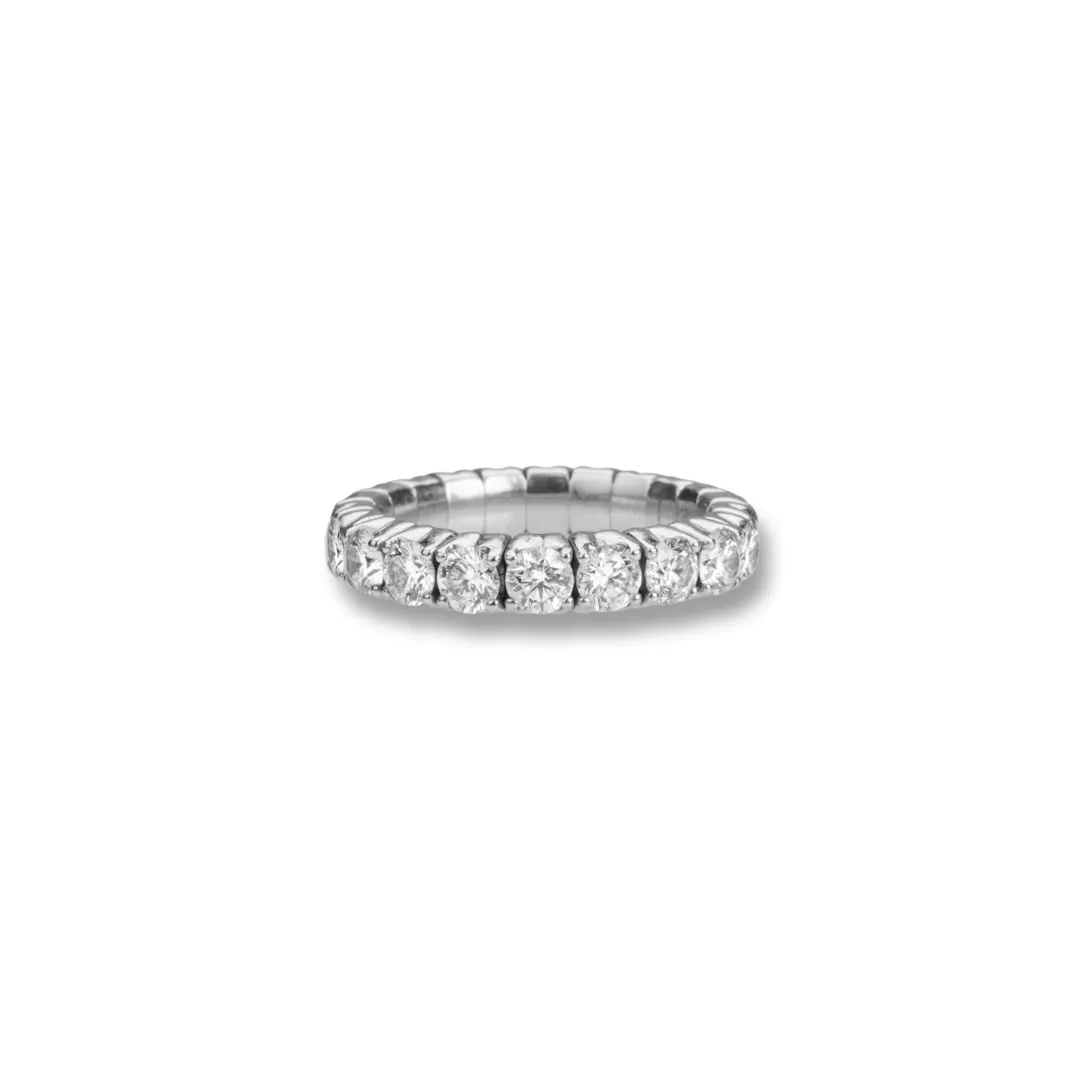 Stretch & Stack Round Diamond Eternity Rings