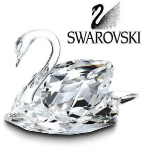 Swarovski Crystal Figurine Medium Swan Retired