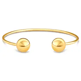 Talia Gold Beaded Cuff Bracelet