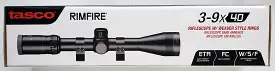 Tasco Rimfire 3-9x 40mm Rifle Scope w/ Weaver Style Rings TRF3940