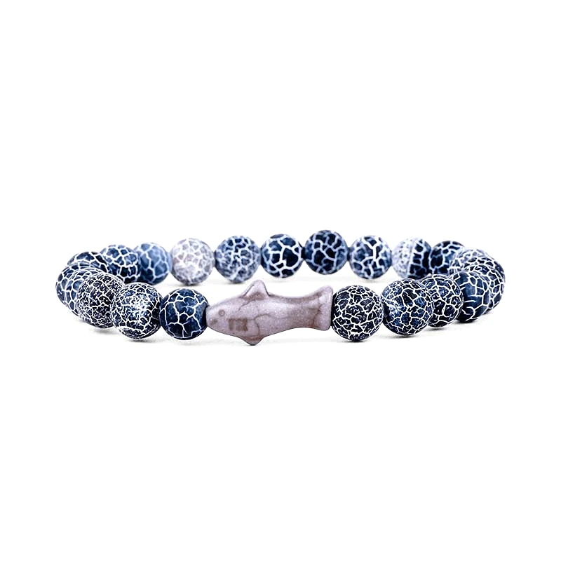 The Voyage Shark Tracking Bracelet in Deep Blue