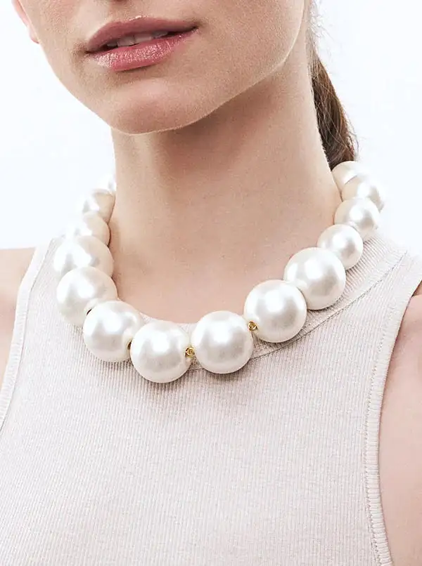 Vanessa Baroni Pearl Bead Necklace