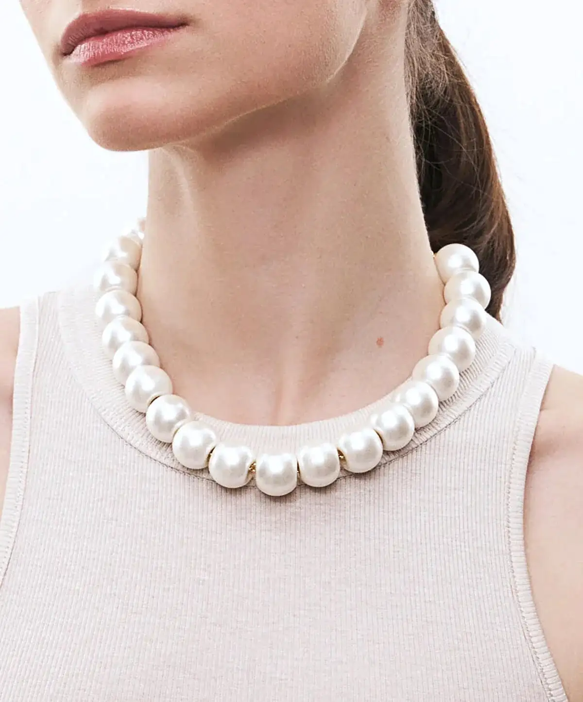 Vanessa Baroni Pearl Bead Small Necklace