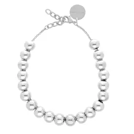 Vanessa Baroni Small Beads Silver Necklace