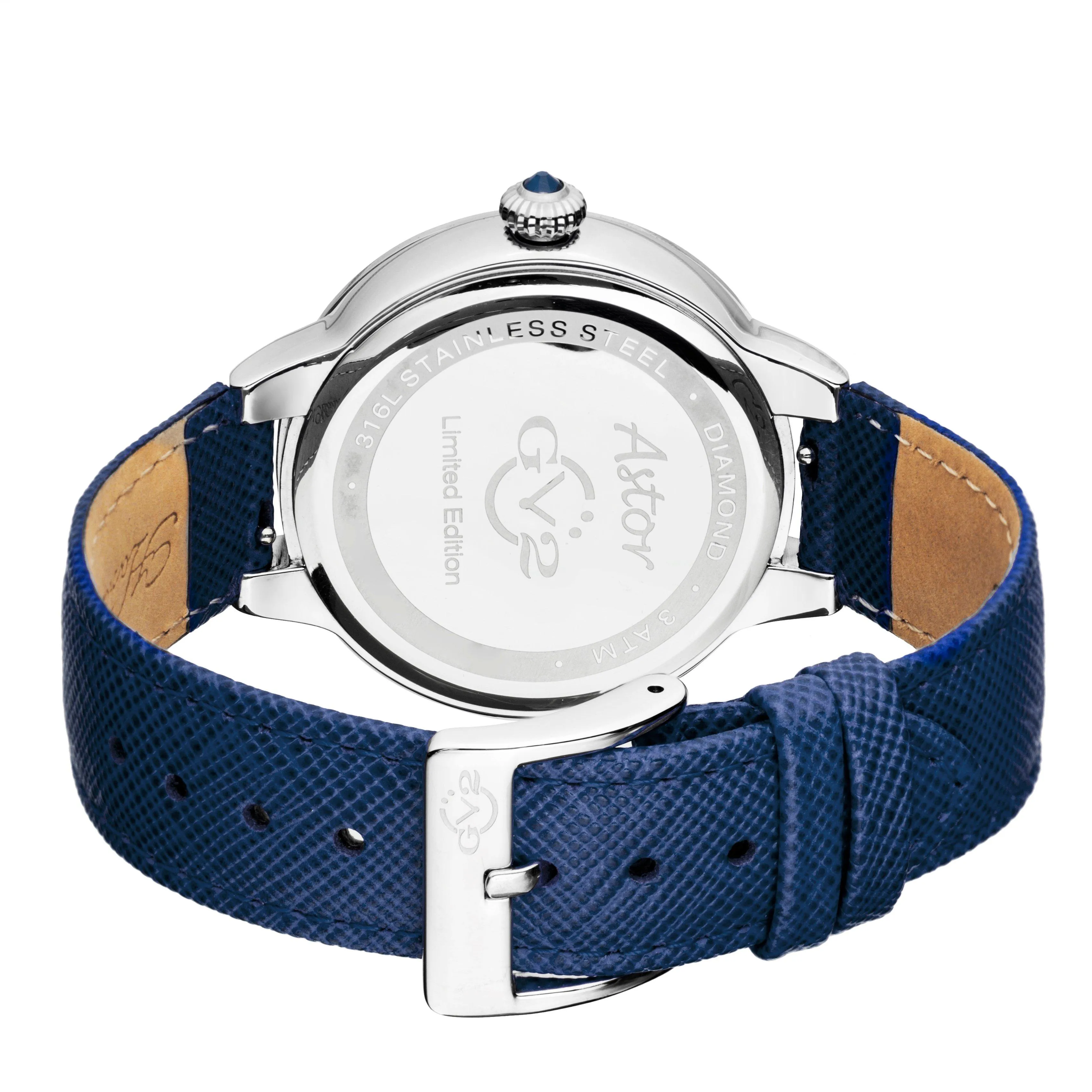 Watches | Astor Swiss Quartz Diamonds Blue Dial Stainless Steel Watch | GV2