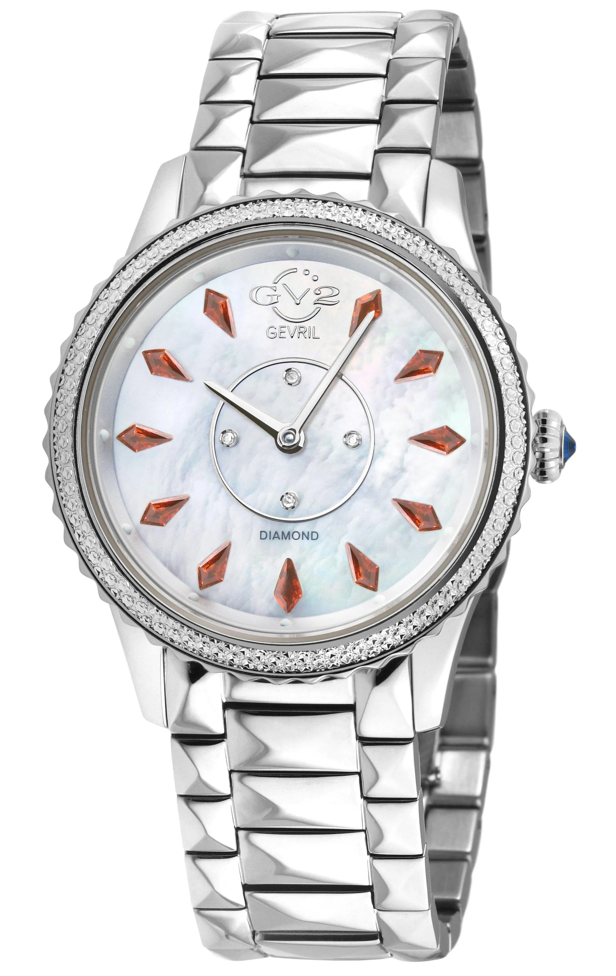 Watches | Siena Swiss Quartz MOP Dial 316L Stainless Steel Diamond Watch | GV2