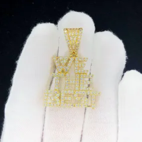 We The Best Small Iced Out Hip Hop Pendant