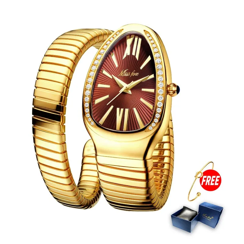 Women's Watches Snake Shape Luxury Wrist Watch For Women