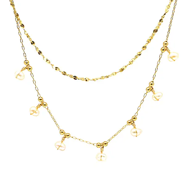 Zag Bijoux Beans Gold Necklace