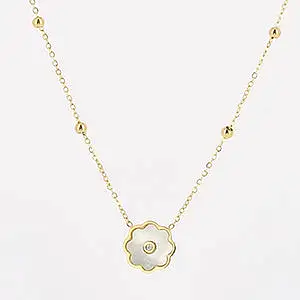 Zag Bijoux Fleur Mother of Pearl  Necklace