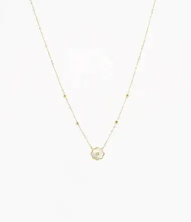 Zag Bijoux Fleur Mother of Pearl  Necklace